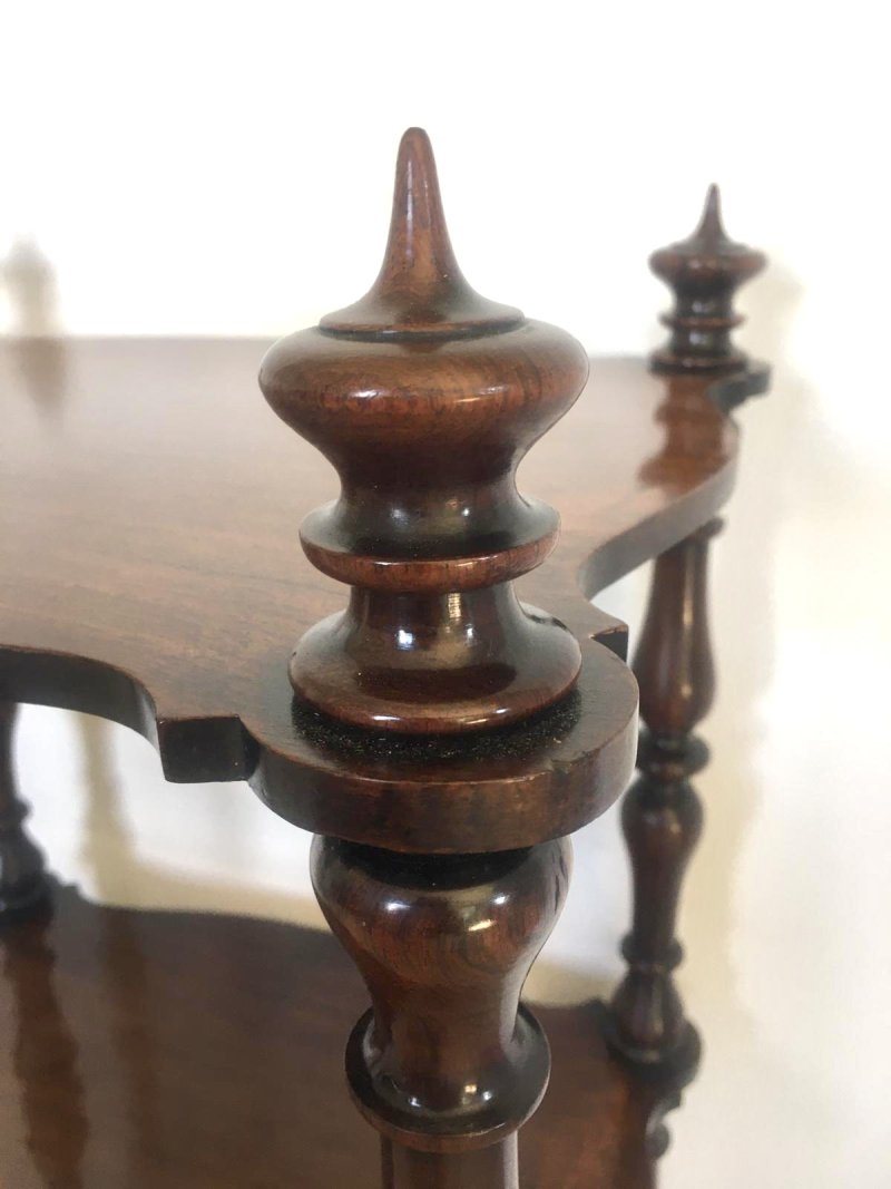 Antique Victorian Freestanding Rosewood Whatnot - Image 9
